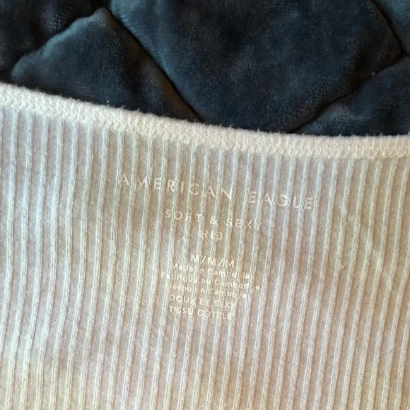 AEO Cropped Button Up Tie Dye Top - Picture 2 of 5